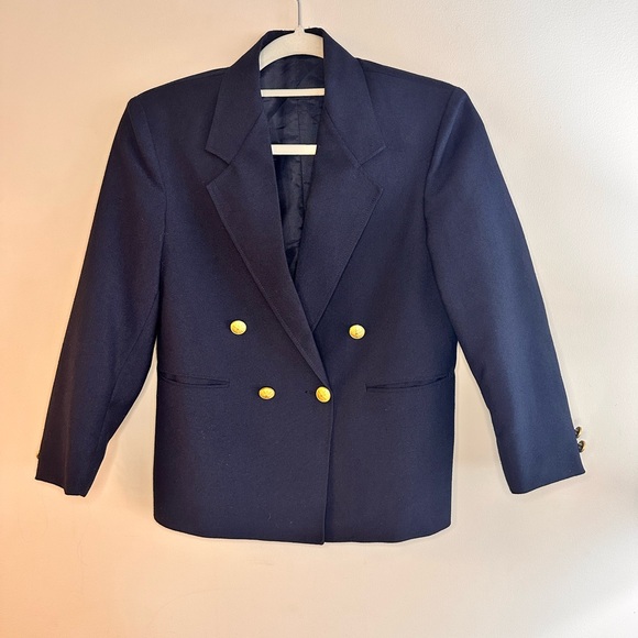 IMP Originals Jackets & Blazers - Vintage Navy Blazer – Gold Buttons | Size 10
